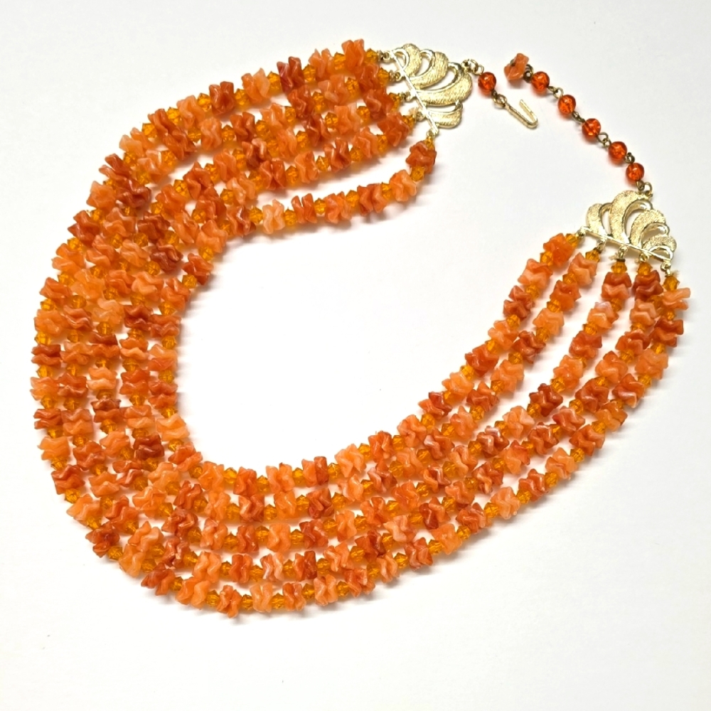 Vintage Hong Kong 4 Strand Neckace